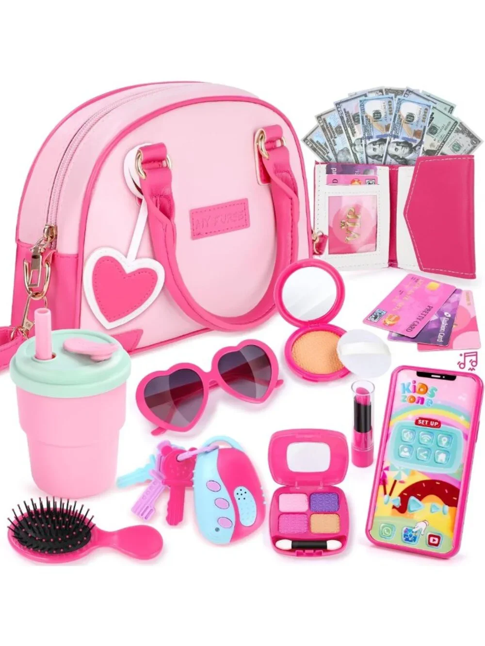 Play Purse for Girls 3-8 with Pretend Makeup, Accessories & Fun Role Play